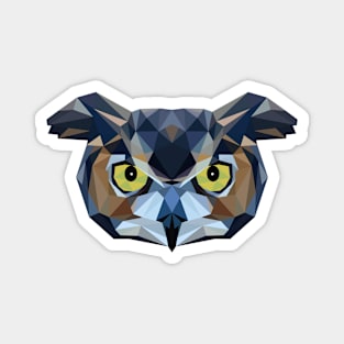 Owl Low Poly Art Magnet