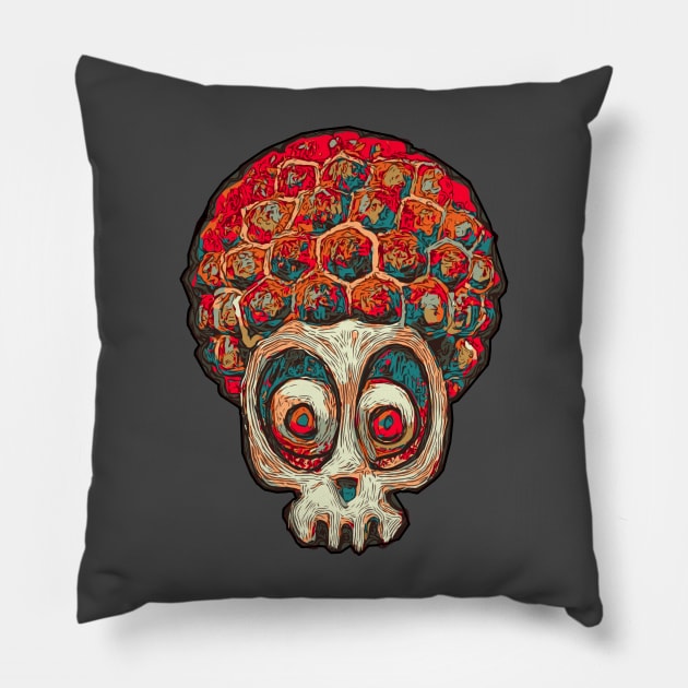 Candy Apple skull Pillow by Kuzey3D