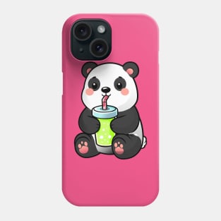 Cute Panda with Softdrink Phone Case