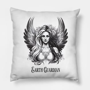 Female Earth Guardian Angel - Stay Stylish and Eco-Friendly Sticker Pillow