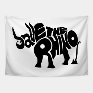 Save The Rhinos Tapestry