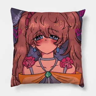 Flower anime girl Pillow