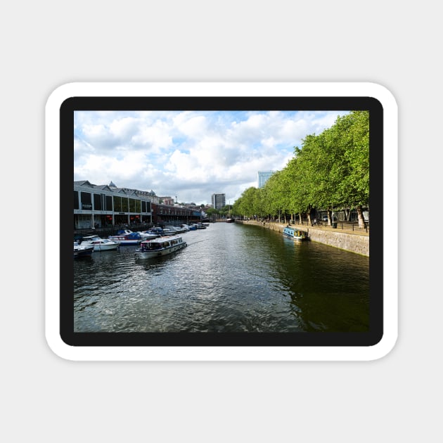 Boats on Bristol Harbour, England, UK Magnet by fantastic-designs