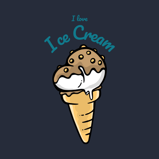 I love ice cream chocolate fudge by InkyArt