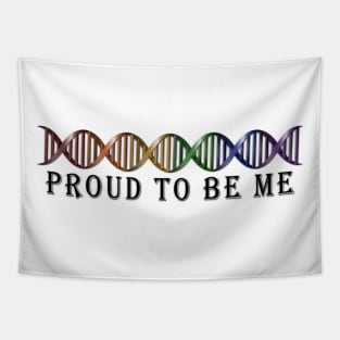 LGBTQ Pride Rainbow Colored DNA Strand Tapestry