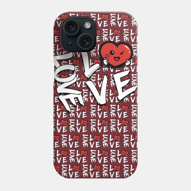 Cute Heart love Phone Case by Richardramirez82