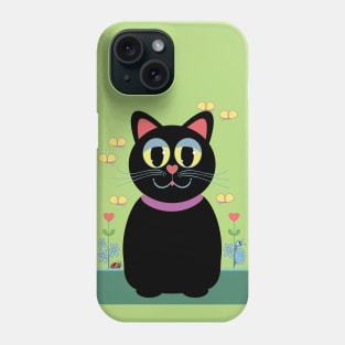 Cat, Butterflies, Lady Bug and a Snail Phone Case