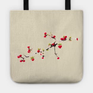 Red Berry Branch Tote