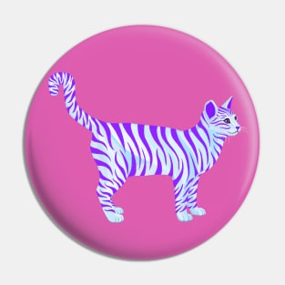 Purple Striped Tabby Cat Pin