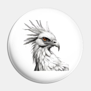 Secretary bird drawing Pin