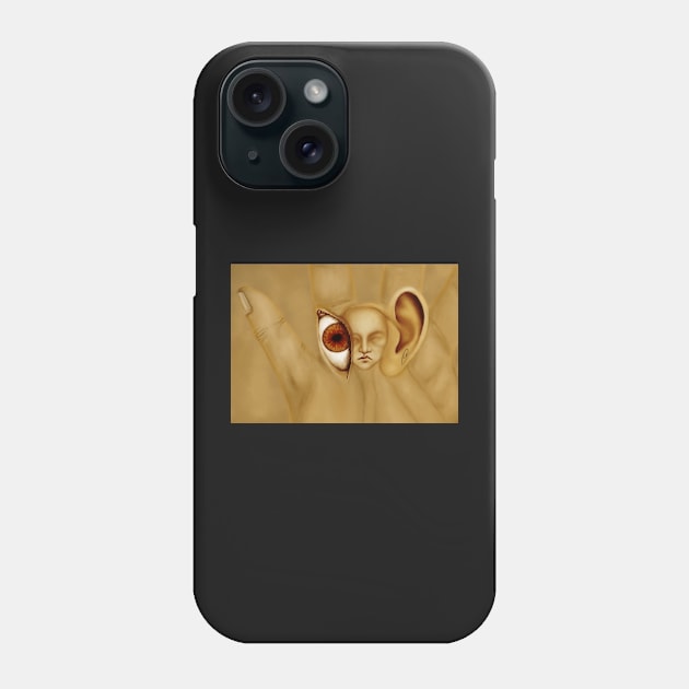 Hear, See, Speak - digital painting version 1 Phone Case by dangerbeforeyou