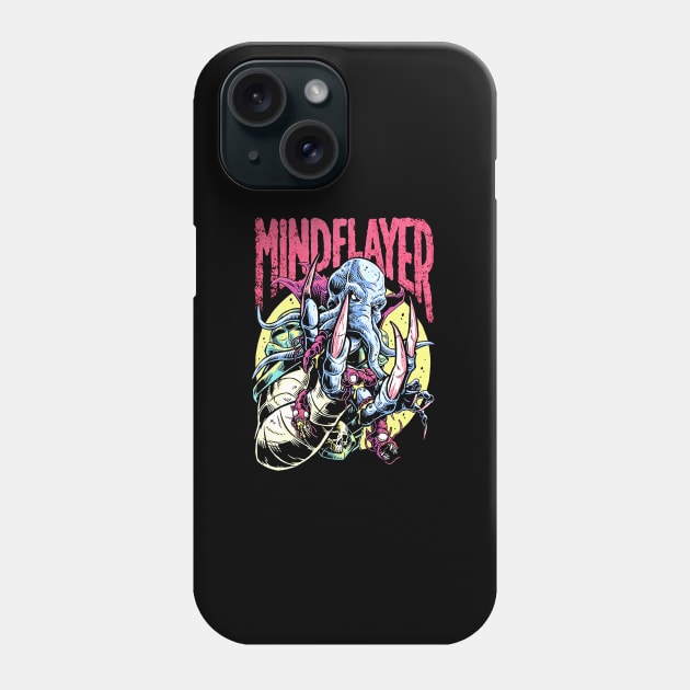 Mind Flayer  (Black Print) Phone Case by Miskatonic Designs