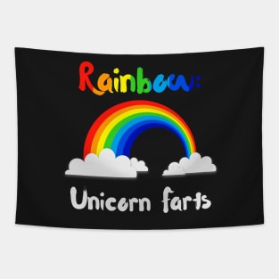 Rainbows: Unicorn Farts - Mythical Magical Horse Horn Tapestry