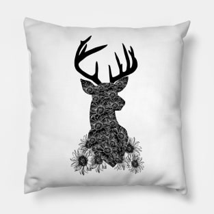 Sunflower Deer Head Pillow