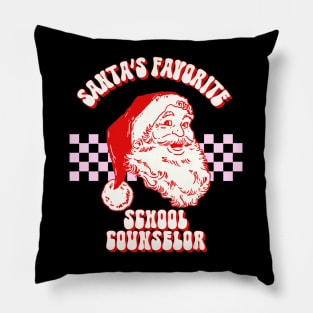 Santa's Favorite Math Teacher Retro Christmas Pillow