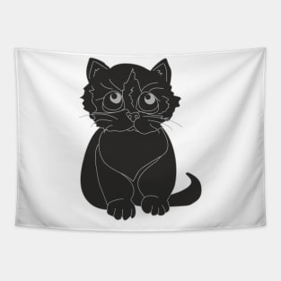 Black kitty Tapestry