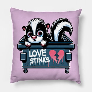 Love stinks - Funny skunk design Pillow