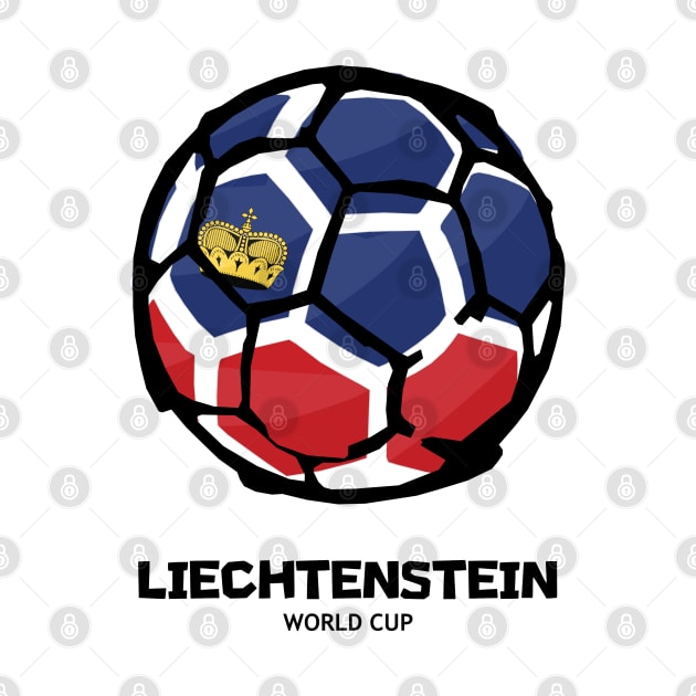 Liechtenstein Football Country Flag by KewaleeTee