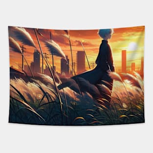 Anime World - Japanese Sunset Tapestry