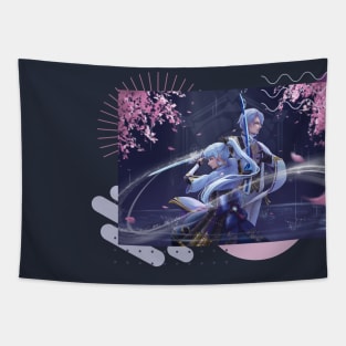 Kamisato Ayaka and Kamisato Ayato Genshin Impact Tapestry