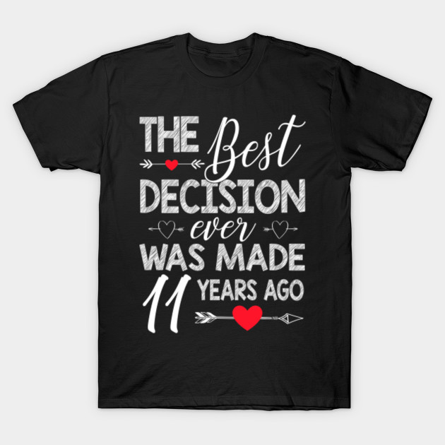 11th Wedding Anniversary Shirt For Couple 11th Wedding Anniversary Gifts T Shirt Teepublic