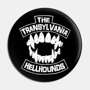 The Transylvania Hellhounds Teeth Logo in White Pin