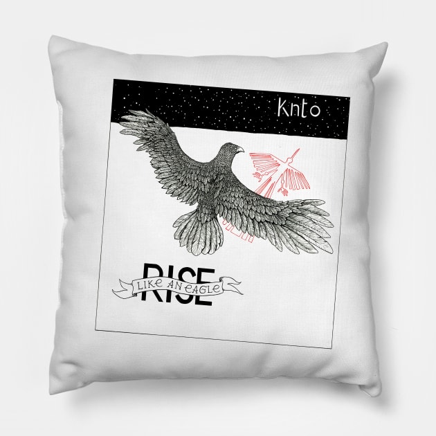 Rise like a Eagle Pillow by tristan.r.rosenkreutz