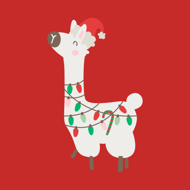 Christmas llama by melomania