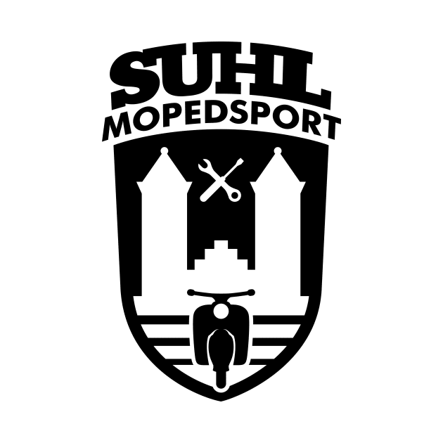 Suhl Mopedsport Schwalbe Logo 2 (black) by GetThatCar