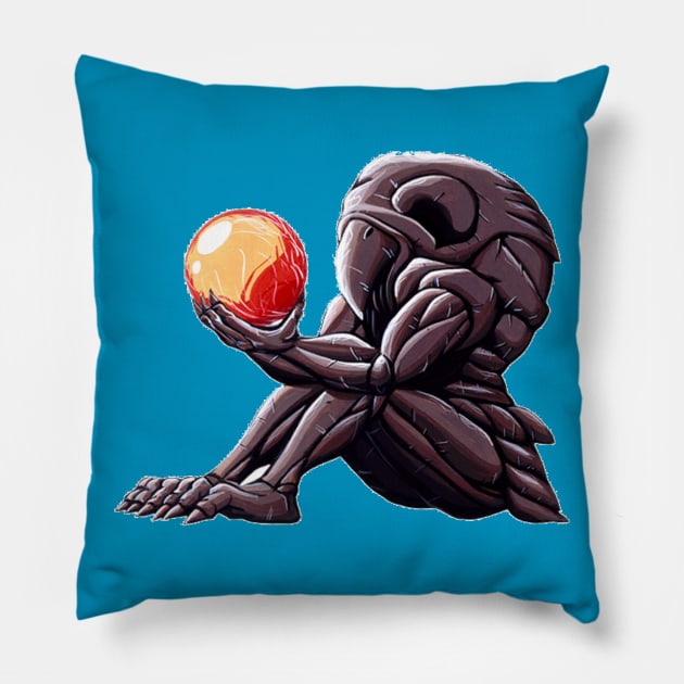 Chozo Statue Pillow by AstroBunnies