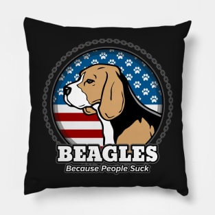 Beagles Because People Suck Pillow