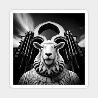 Lamb, sheep of Heaven and animal king in the Fortress of the kingdom Magnet