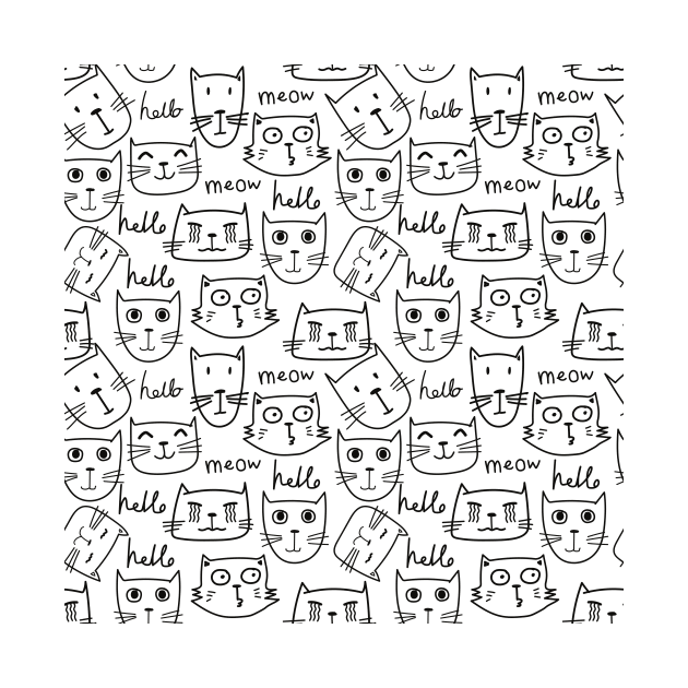 Cute cat pattern for cat lovers by Maful