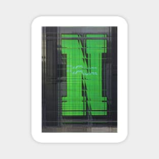 CAPITAL LETTER N. BLURRED but BOLD UPPER CASE Magnet