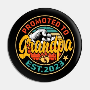 Promoted To Grandpa 2023 Father's Day Pin