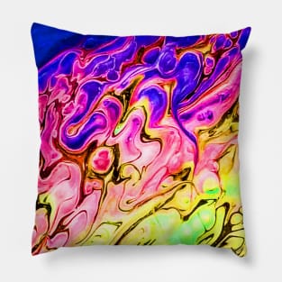 Bright Swirls Abstract Pillow