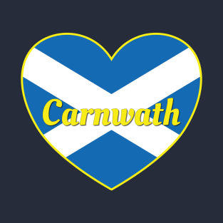 Carnwath Scotland UK Scotland Flag Heart T-Shirt