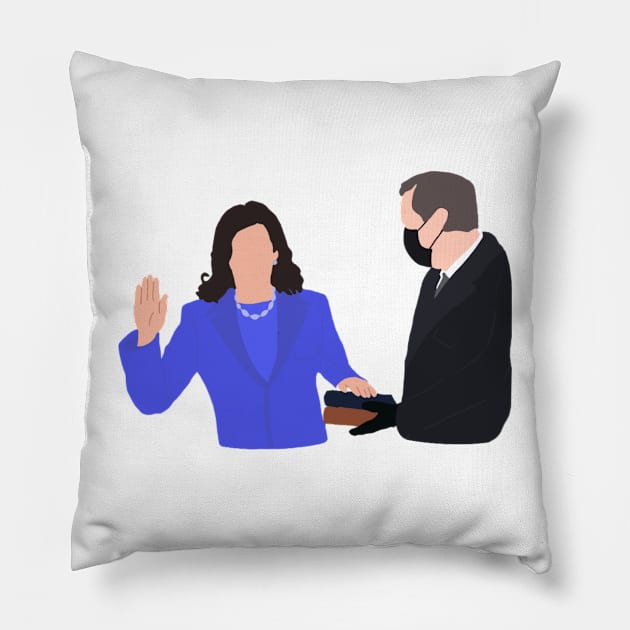 Kamala + Doug Inauguration Pillow by GrellenDraws