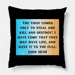 Bible Verse John 10:10 Pillow