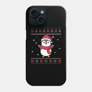 Christmas Penguin ugly christmas sweater Phone Case