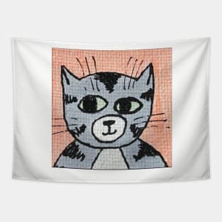 Whimsical Cat Portrait #2 Tapestry