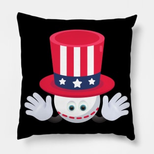 American Flag Baseball Shirt Patriotic USA 4th of July Gift Pillow