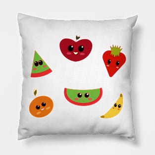 Adorable smiling fruits Pillow