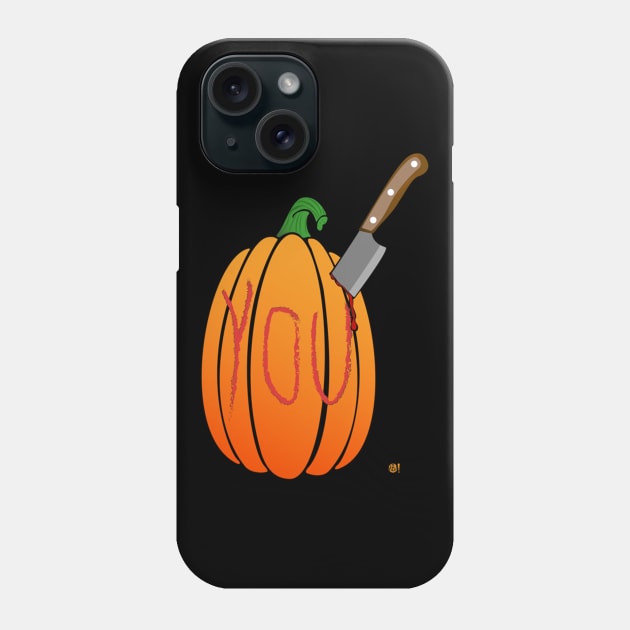 Pumpkin Head Phone Case by MonkeyBubble