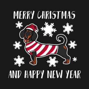 Merry Xmas for dachshund lovers T-Shirt
