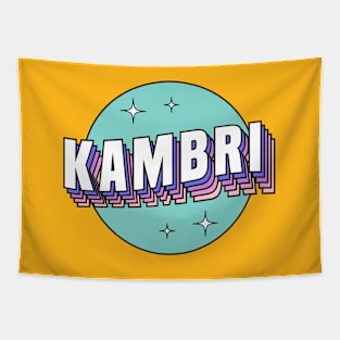 Kambri- Colorful Layered Retro Letters Tapestry