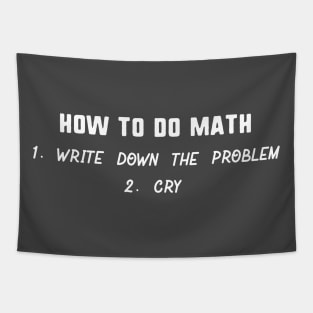 How to do math 1 write dow the problem 2 cry Tapestry