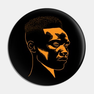 African Man Portrait, Afro Black Pride Pin