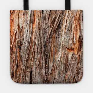 Rustic Orange Stringy Bark Tree Tote