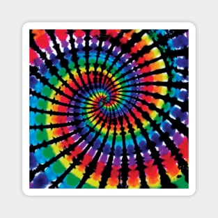 Rainbow Spiral Tie Dye Magnet